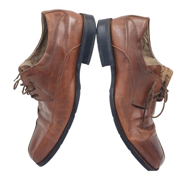 Florsheim Shoes Mens 11 3E Wide Comfortech Leather Oxford Dress Square Toe Lace - Picture 2 of 16